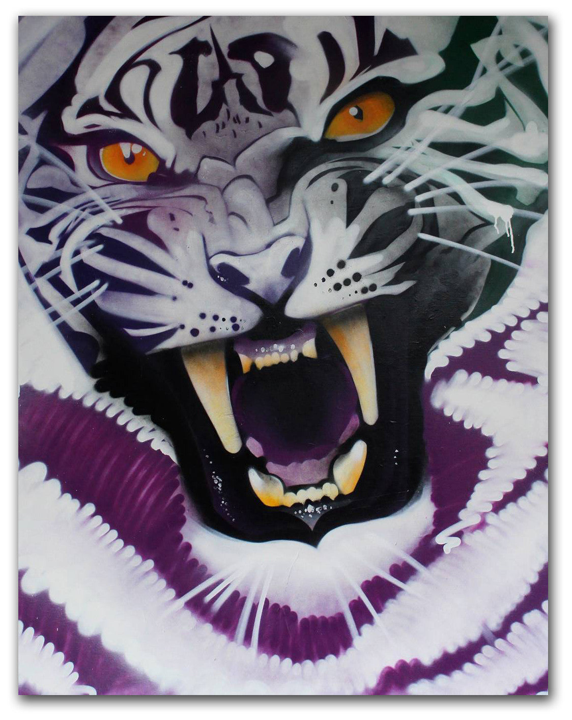 CRAYONE  "Tiger Face" Painting