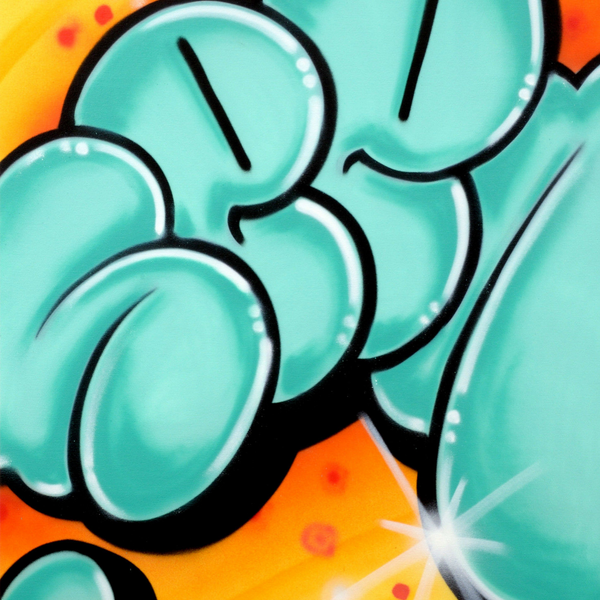 GRAFFITI ARTIST SEEN -  "2 Super Bubbles"  Aerosol on Canvas