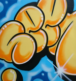 GRAFFITI ARTIST SEEN -  "2 Super Bubbles"  Aerosol on Canvas