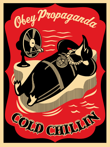 Shepard Fairey - Cool Chillin Red