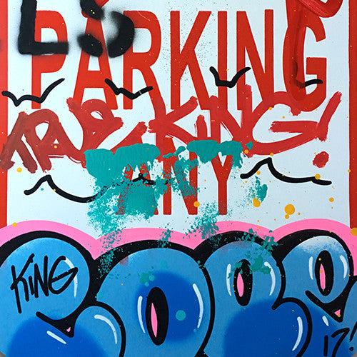 COPE 2 - "Blue Classic Bubble" No Parking Sign