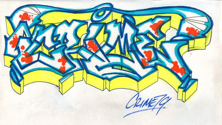 CRIME 79 - "Untitled#1" Black Book Drawing