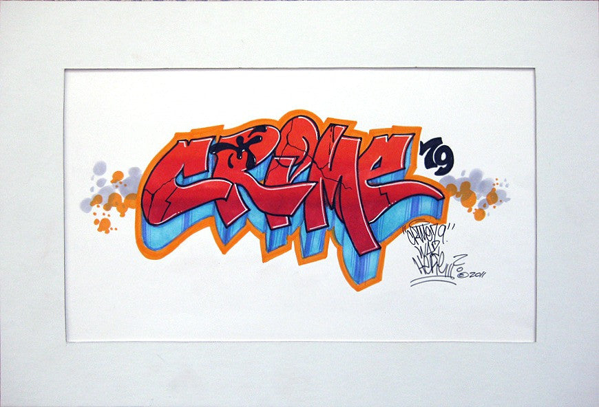 CRIME 79 - "Crime Was Here" Black Book Drawing