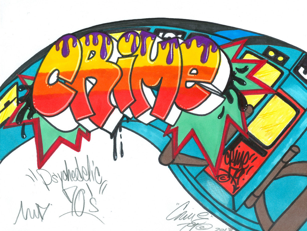 CRIME 79 - "Psychedelic" Black Book Drawing