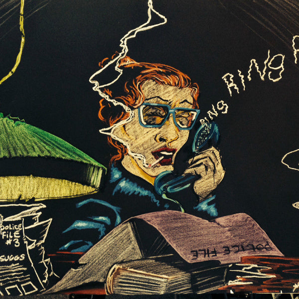 Chris "DAZE" Ellis - "Police File " 1989 Pastel