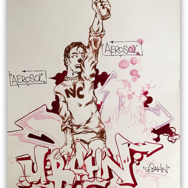 Chris "DAZE" Ellis - "U-bahn" Drawing 1984