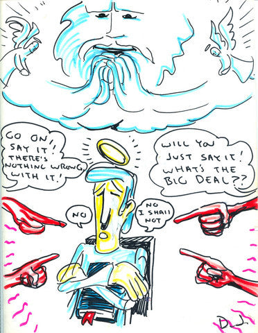 Daniel Johnston "What The Big Deal" Drawing