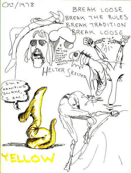 DANIEL JOHNSTON -  "Helter Skelter" Drawing