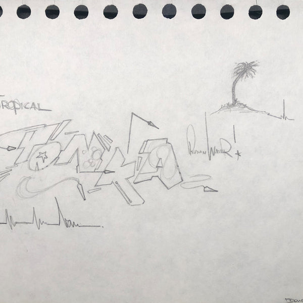 Dondi White - "Tropical Tonka"  Drawing 1985
