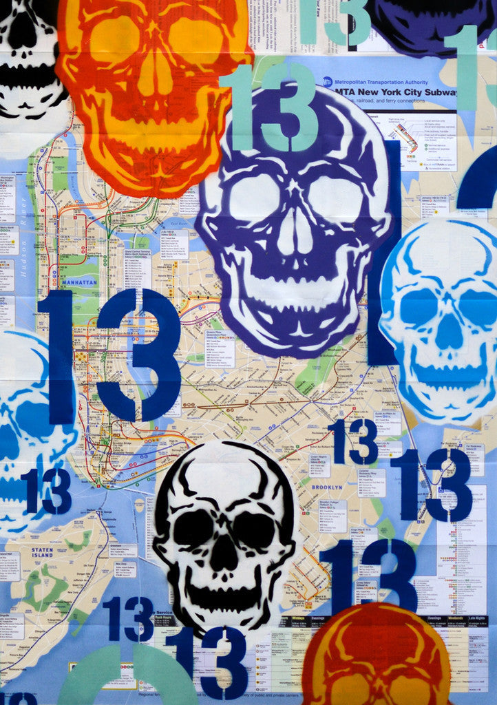 GRAFFITI ARTIST SEEN -  "Skull 16" NYC Map