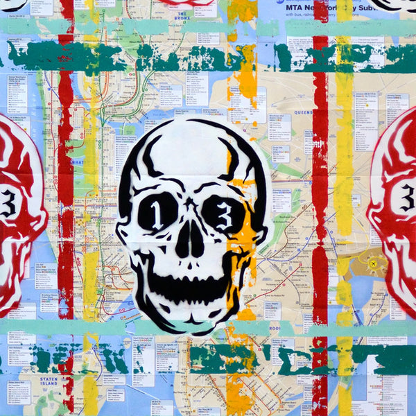 GRAFFITI ARTIST SEEN -  " Skull 13" NYC Map