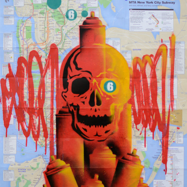 GRAFFITI ARTIST SEEN -  "Red Skull" NYC Map
