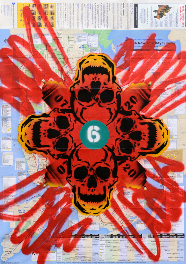 GRAFFITI ARTIST SEEN -  "Red Skull 3" NYC Map