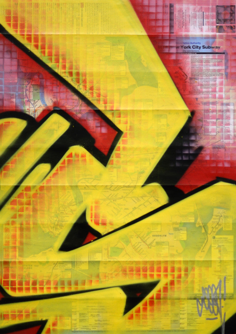 GRAFFITI ARTIST SEEN -  "S Grid" NYC Map