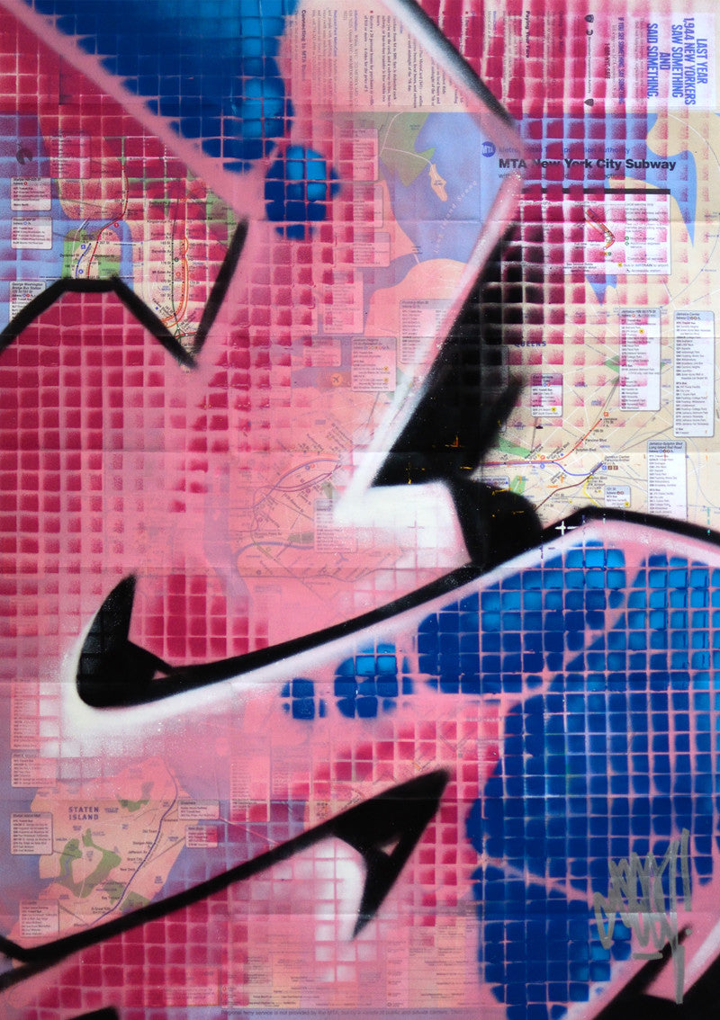 GRAFFITI ARTIST SEEN -  "S Grid #6" NYC Map