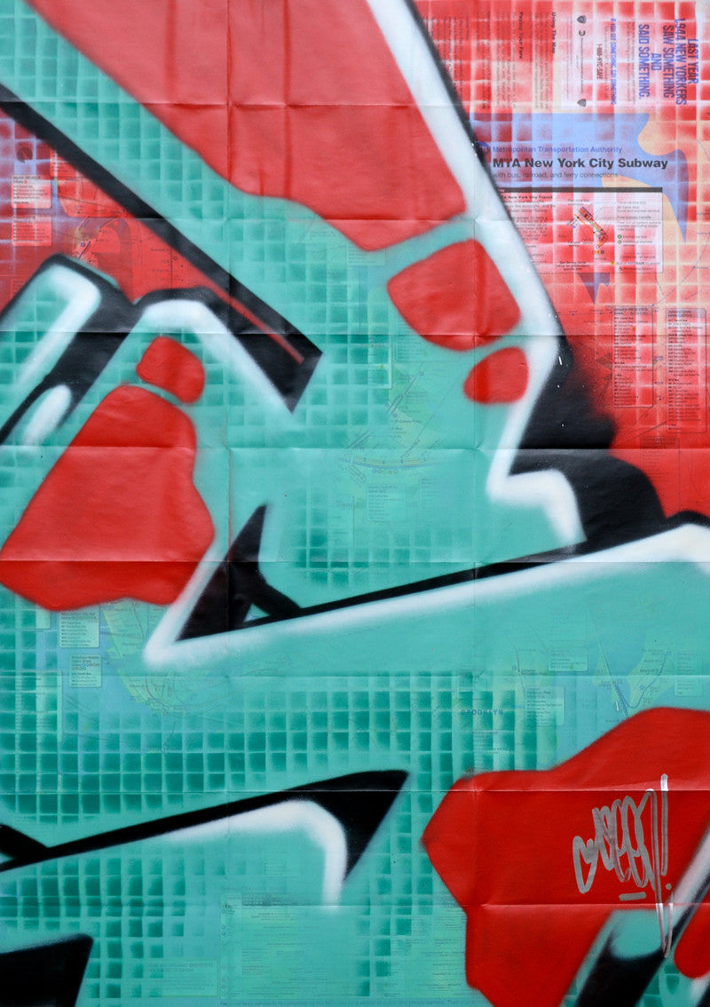 GRAFFITI ARTIST SEEN -  "S Grid" NYC Map