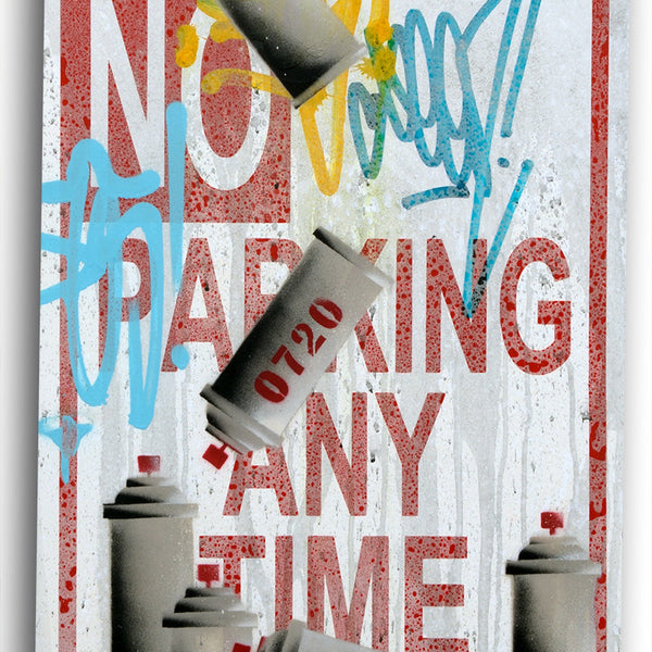 GRAFFITI ARTIST SEEN -  LARGE 18"x24" "No Parking"