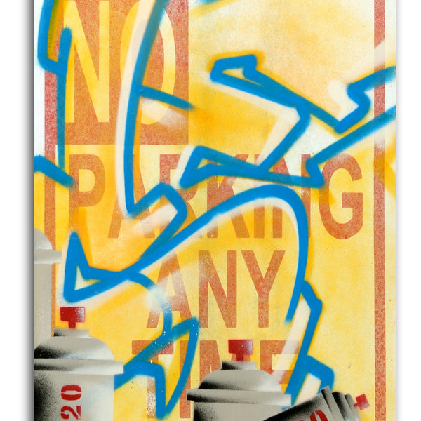 GRAFFITI ARTIST SEEN -  LARGE 18"x24" "No Parking"
