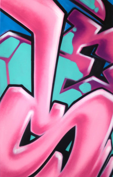 GRAFFITI ARTIST SEEN -  "S"  Painting on paper