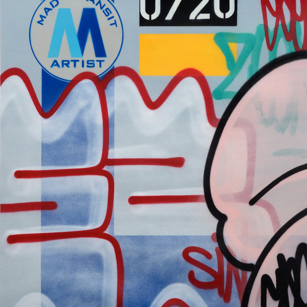 GRAFFITI ARTIST SEEN  -  "MTA"  Aerosol on  Canvas