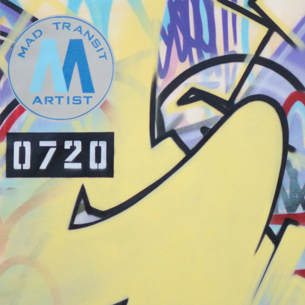 GRAFFITI ARTIST SEEN -  "Mad Transit 16"  Painting on Canvas