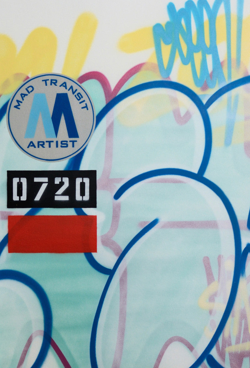 GRAFFITI ARTIST SEEN -  "Mad Transit #9"  Painting on Canvas