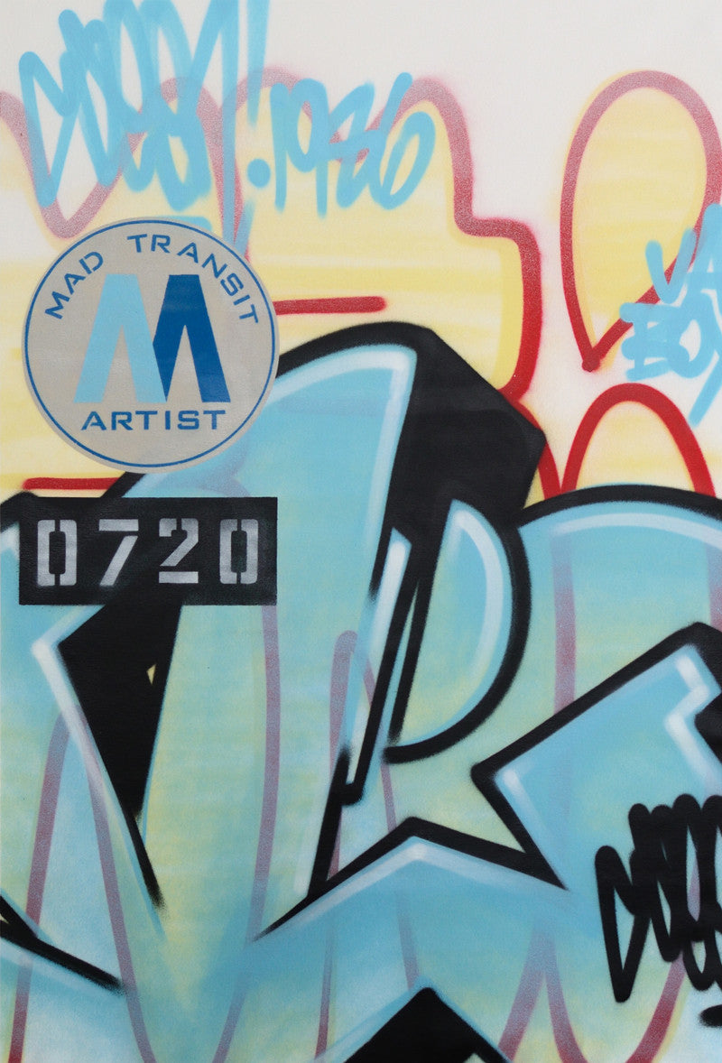 GRAFFITI ARTIST SEEN -  "Mad Transit #11"  Painting on Canvas