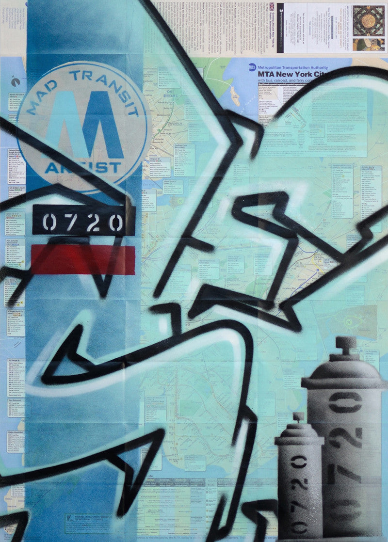GRAFFITI ARTIST SEEN -  "MAD Transit 12" NYC Map