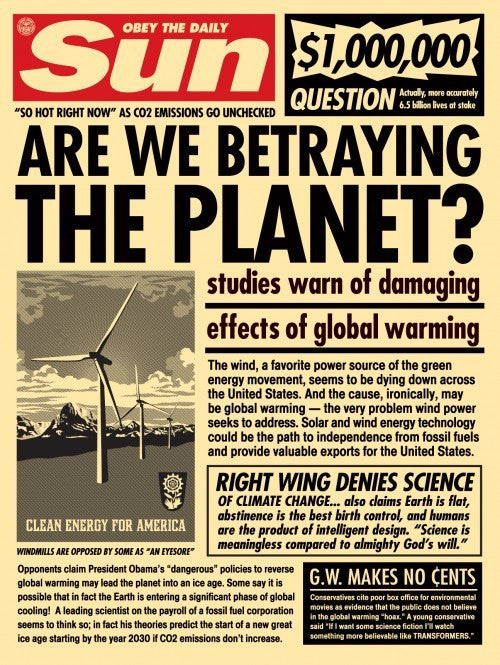 SHEPARD FAIREY - "Sun Planet Print"