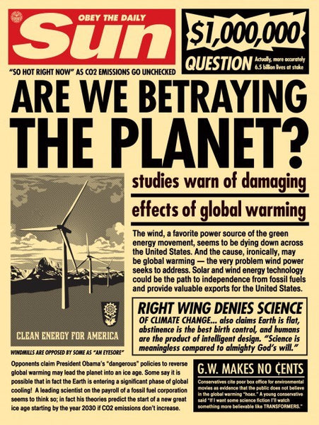 SHEPARD FAIREY - "Sun Planet Print"