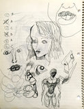 DANIEL JOHNSTON- "Untitled" Notebook Drawing 1980