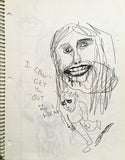 DANIEL JOHNSTON- "Cant get you outta my Head" Notebook Drawing 1980
