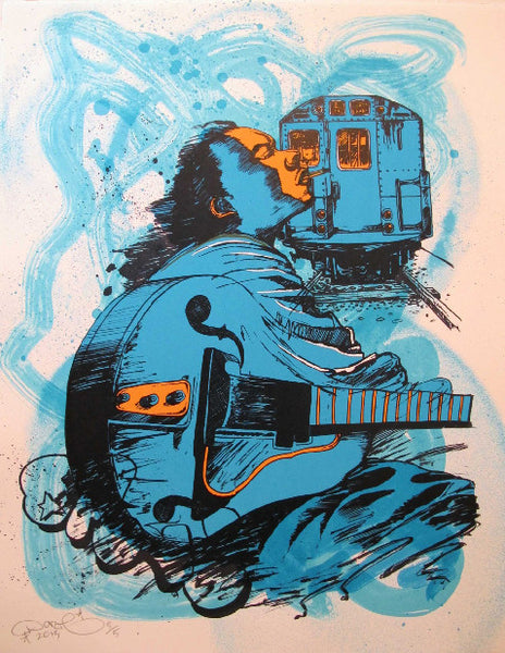 CHRIS "DAZE" ELLIS -  "Songs of the Tracks" Silkscreen Print