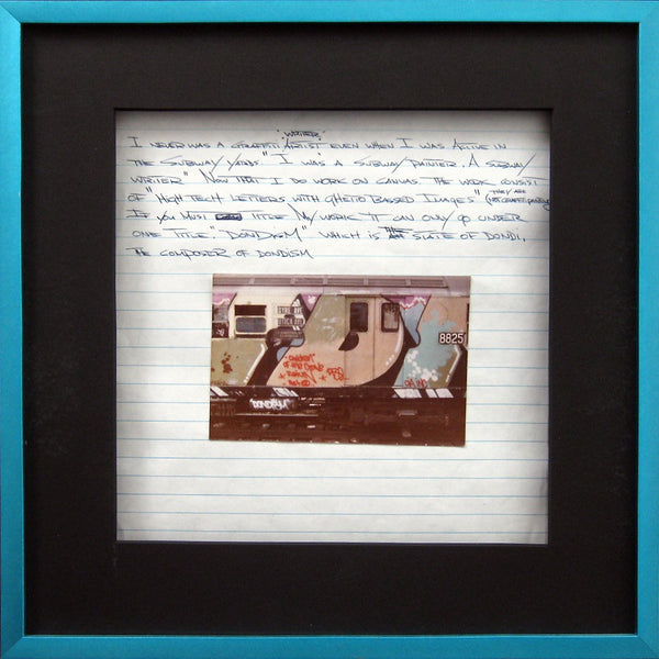 Dondi White - 'Dondism' Notebook page with photo