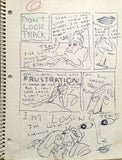 DANIEL JOHNSTON- "Don't Lose Track" Notebook Drawing 1980