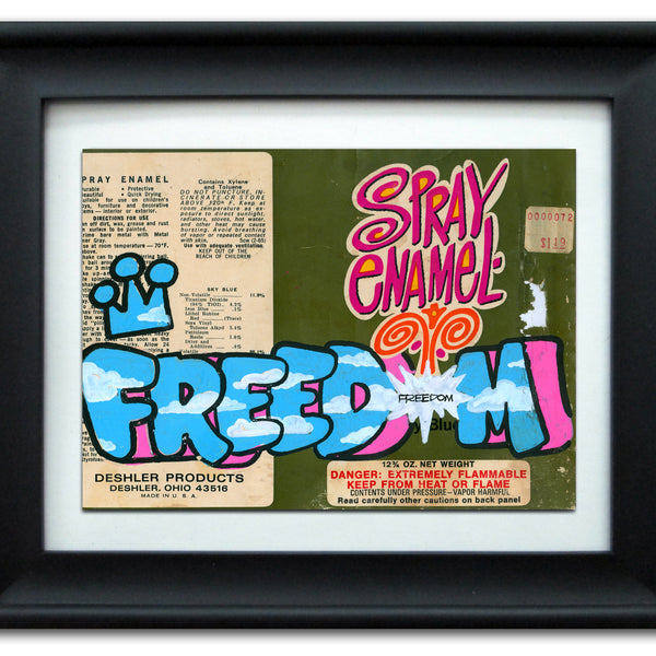 FREEDOM  -  "Spray Enamel" Vintage Label