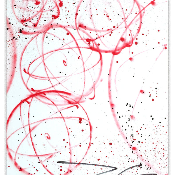 FUTURA 2000 - " Red Atoms"  Painting