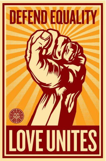 SHEPARD FAIREY - "Love Unites" Numbered Sticker Print