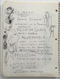 DANIEL JOHNSTON- "Diagnosis" Notebook Drawing 1980
