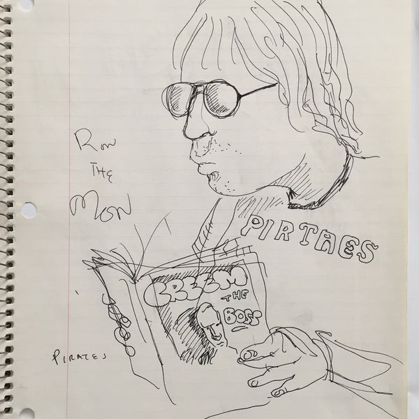 DANIEL JOHNSTON- "CREEM" Notebook Drawing 1980