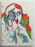 DANIEL JOHNSTON- "Untitled" Notebook Drawing 1980