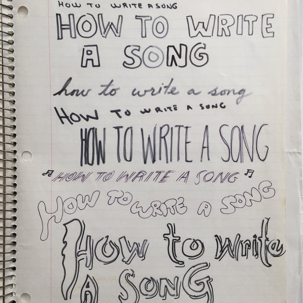 DANIEL JOHNSTON- "How to write a Song" Notebook Drawing 1980