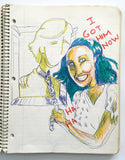 DANIEL JOHNSTON- "I got him now" Notebook Drawing 1980