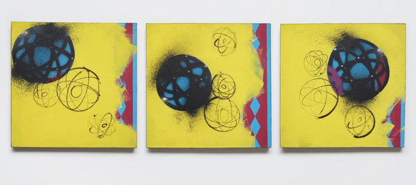 FUTURA 2000 -"Triptych" 1993 painting