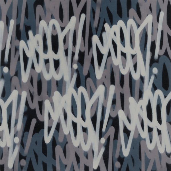 GRAFFITI ARTIST SEEN  - "Grey Multi Tags"  Aerosol on  Canvas 30"x30"