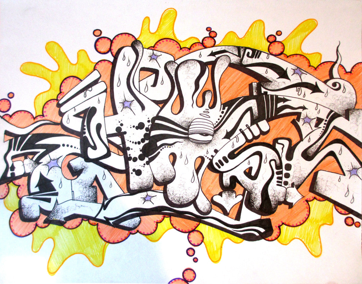 GHOST  "Untitled #9" Black book Drawing