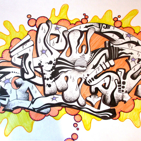 GHOST  "Untitled #9" Black book Drawing