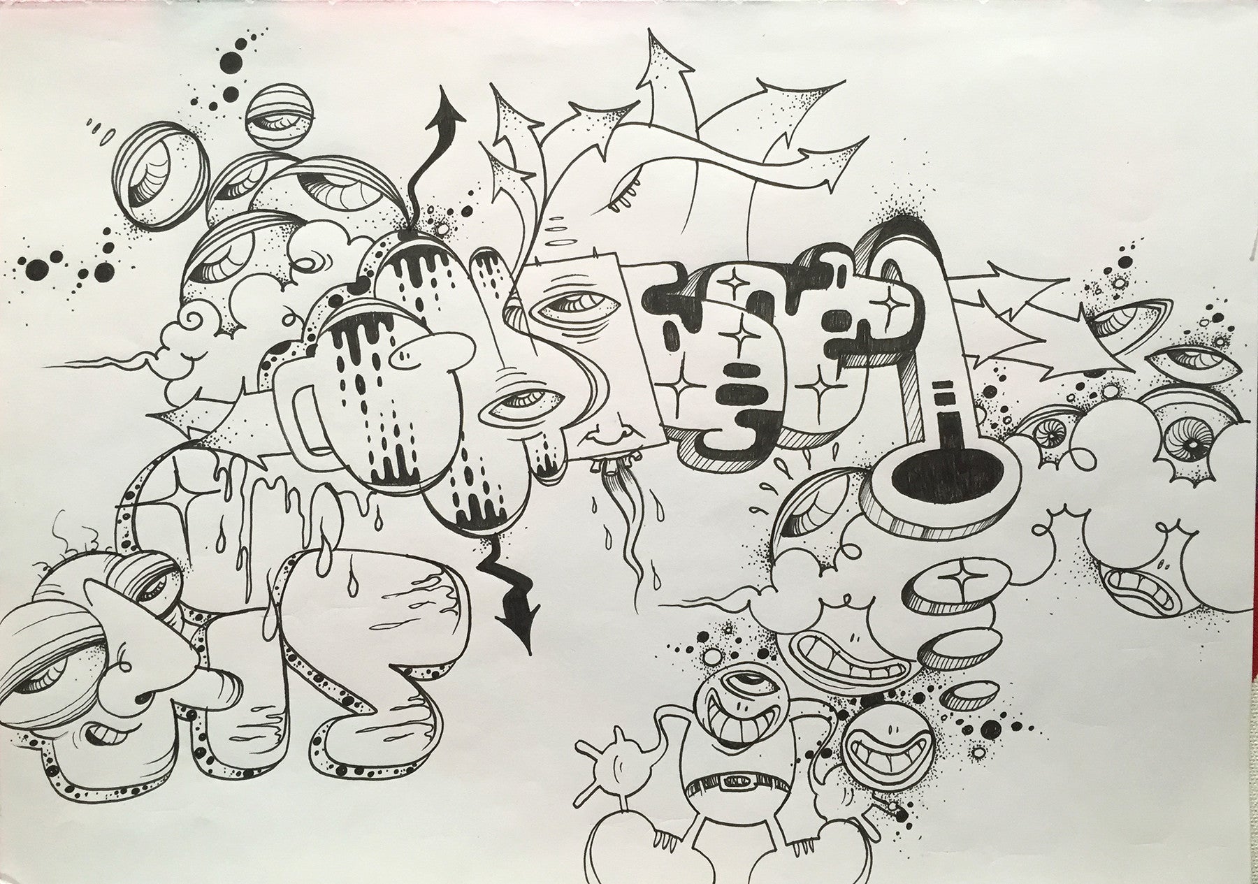 GHOST  "Untitled" Black book Drawing