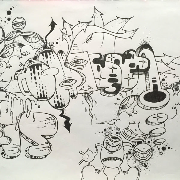 GHOST  "Untitled" Black book Drawing