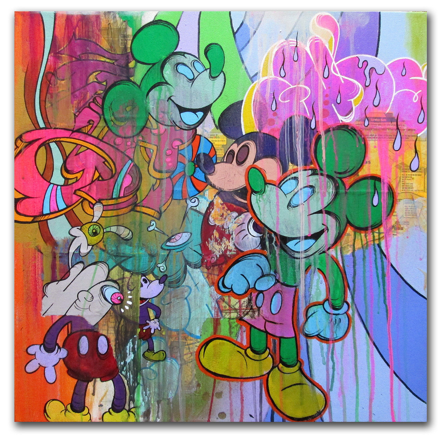 GHOST-  Multi Mickey Canvas